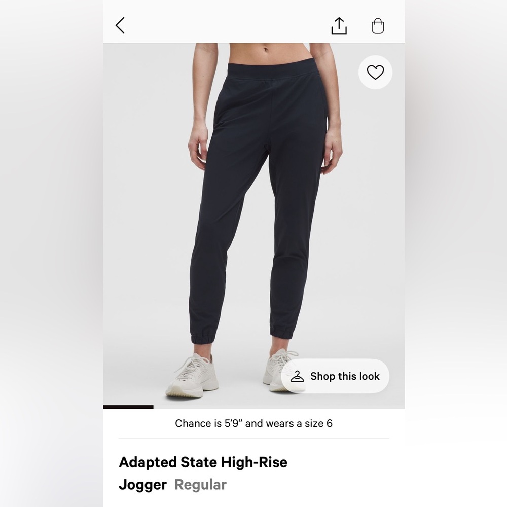 lululemon athletica adapted high rise state jogger full length size 4 navy EUC